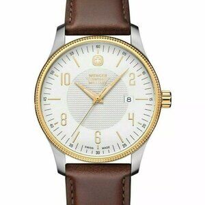 Wenger Men's Watch 01.9041.215 Terragraph Swiss Military Quartz Brown Leather